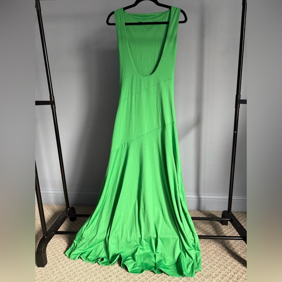 NWT Commense Sleeveless Backless Green Maxi Dress - Picture 6 of 8